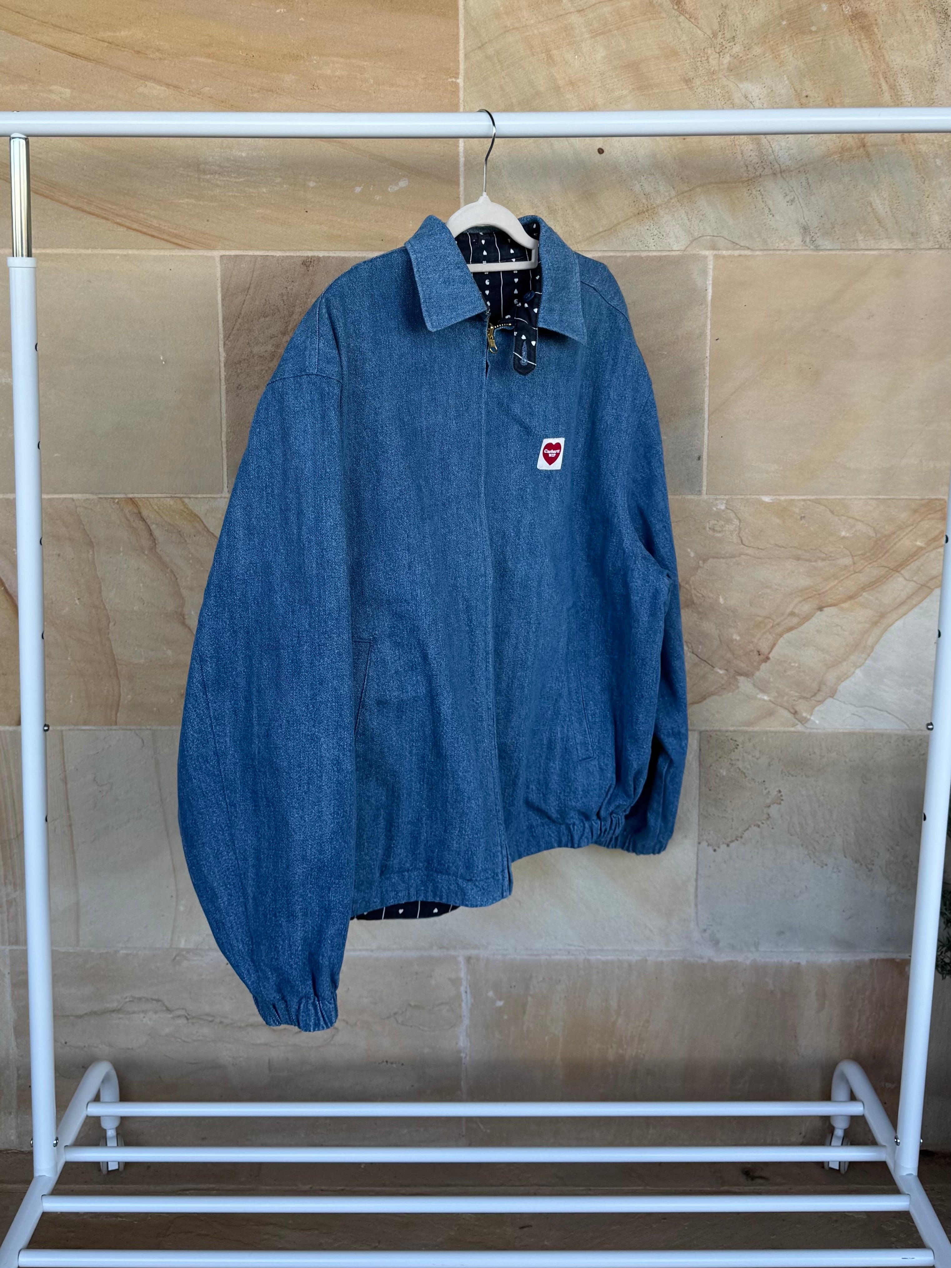 CARHARTT DENIM BOMBER JACKET L