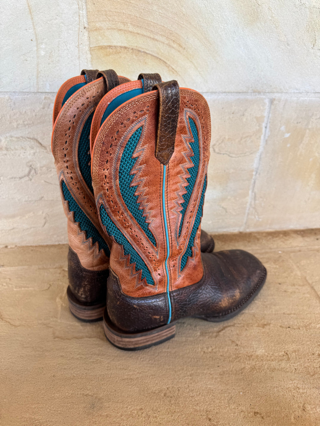 ARIAT TURQUOISE BOOTS MENS 8W