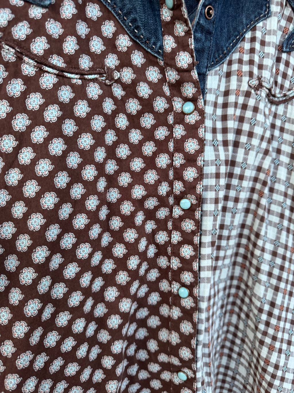 WRANGLER PEARL SNAP SHIRT L