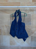 LIONESS DENIM HALTER TOP S