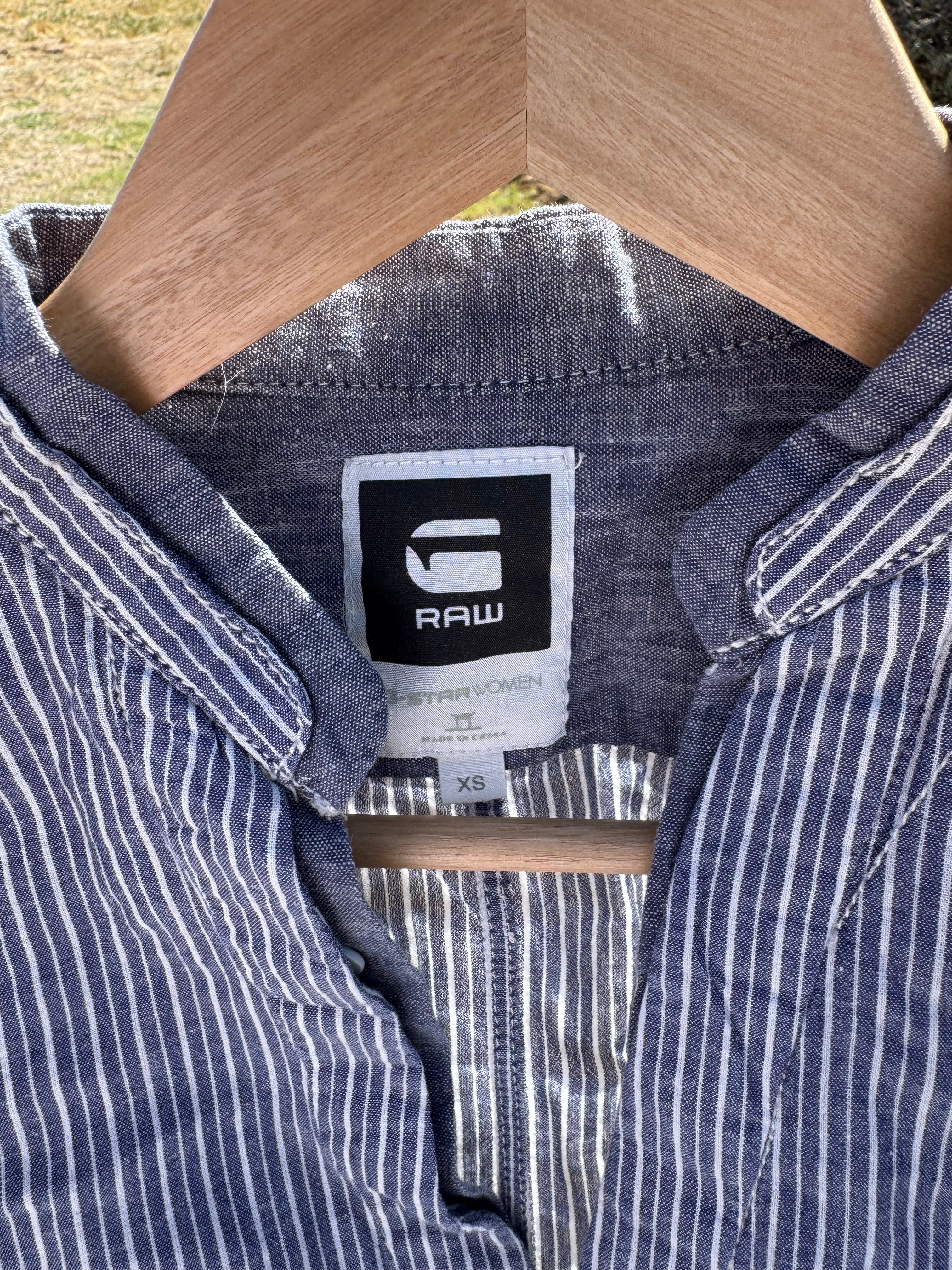 G STAR RAW STRIPED SHIRT XS