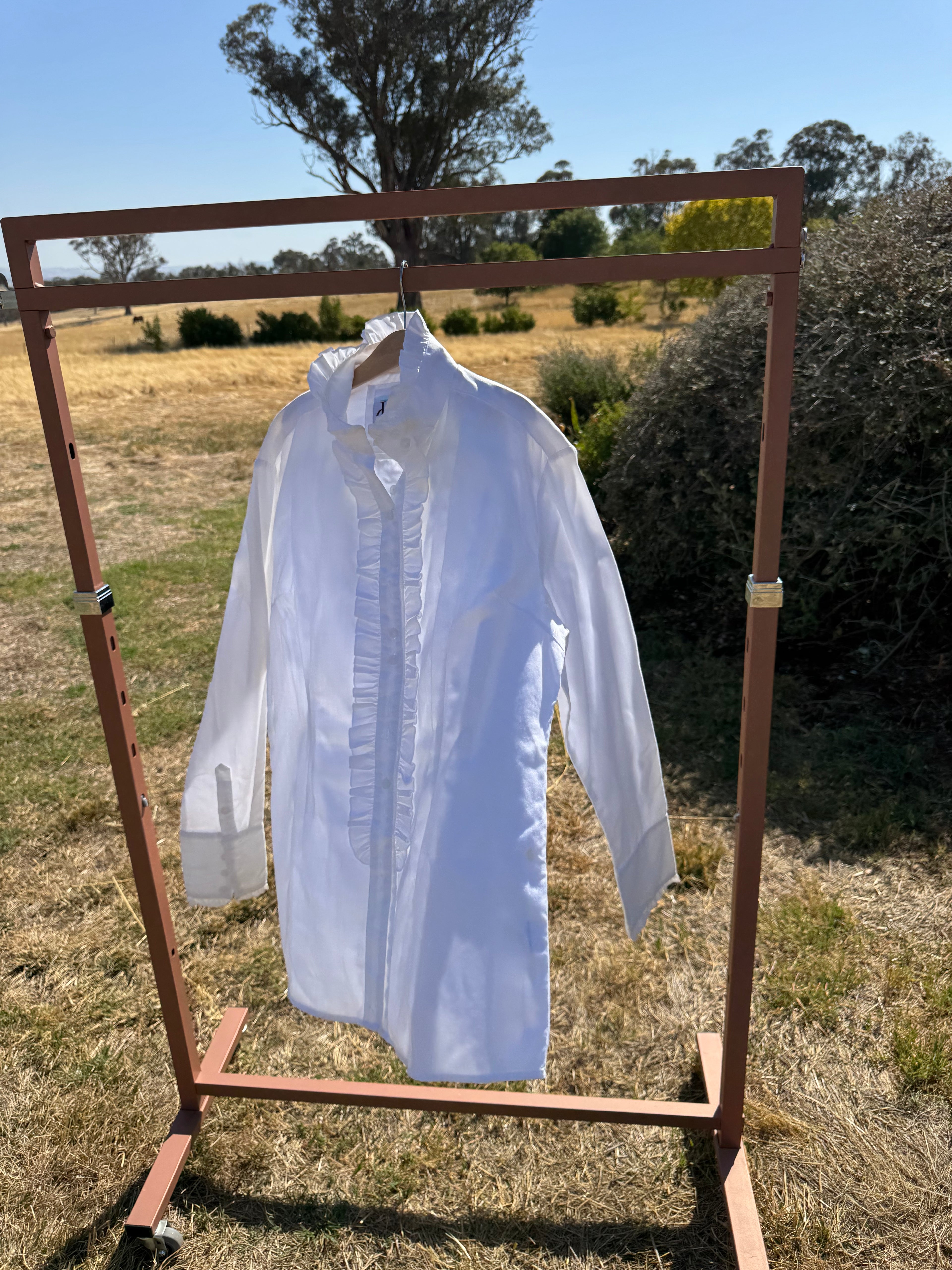 HITCHLEY AND HARROW RUFFLE BLOUSE 12